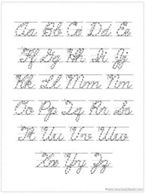 Free printable cursive alphabet letter worksheets