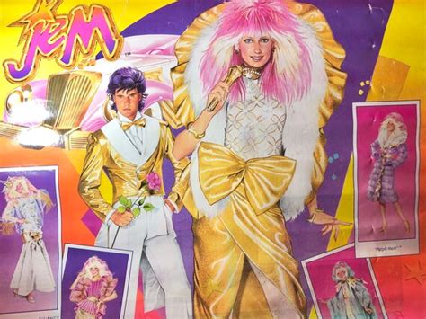 Vintage Jem Poster Glitter N Gold Jem And Rio 80s Hasbro Etsy