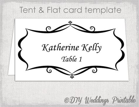 I did a search for this, but was unable to find just a simple easy way to do it. Place card template Tent and flat name card templates