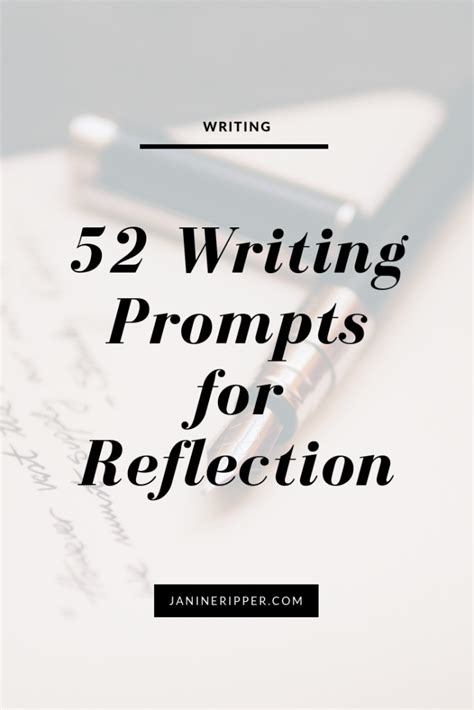 52 Writing Prompts For Reflection