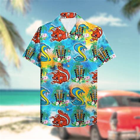 Drag Racing Snake And Mongoose Beach Floral Hawaiian Shirt Meteew