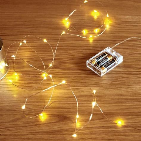 2030 Led Micro Fairy String Light Battery Operated Copper Etsy