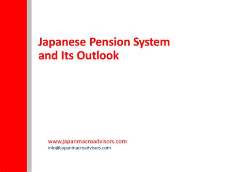 Overview Of The Japanese Pension System