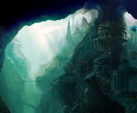 Atlantis Fantasy City Fantasy Places Fantasy World Art And
