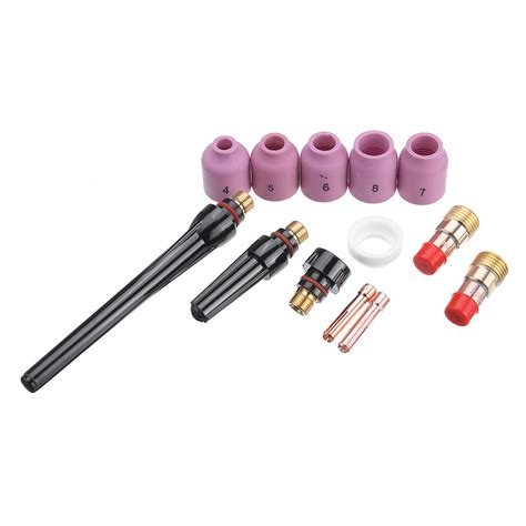 Pcs Tig Welding Torch Accessories Nozzle Stubby Collet Gas Lens Kit