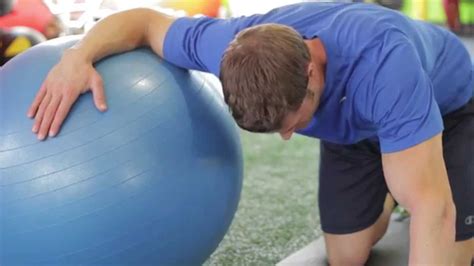 Stability Ball Chest Stretch Youtube