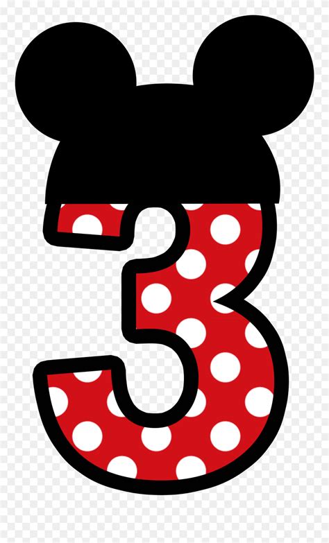 Download Mickey Mouse Number 3 Clipart 5217794 Pinclipart