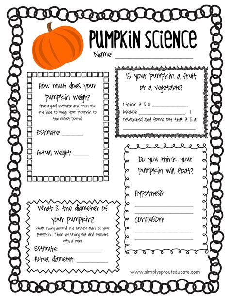 Simply Sprout: free printable Halloween science | Halloween science, Pumpkin science, Fun science