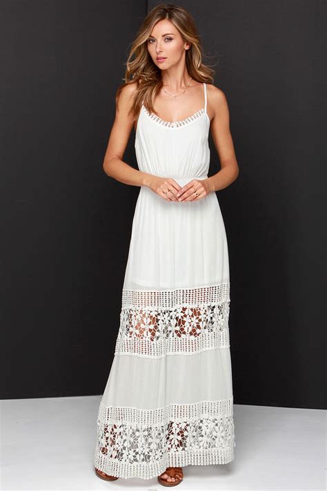 White Lace Boho Dress Fashion Dresses