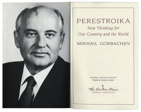 Lot Detail Mikhail Gorbachev Easton Press Signed Copy Of His Book