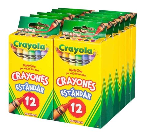 Crayones Crayola 12 Paquetes De 12 Crayolas Surtidas Mayoreo Total