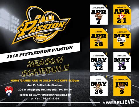 2018 Pittsburgh Passion Season Pittsburgh Passion Womens Football