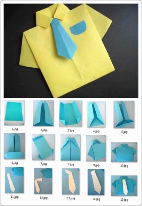 Cómo Hacer Una Camisa Y Corbata En Origami ⊱╮ Regalos Para Papá