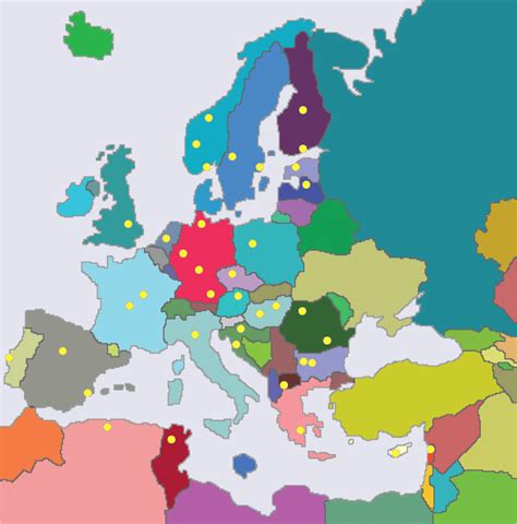 Kaart Europese Unie Landen En Hoofdsteden Kaart