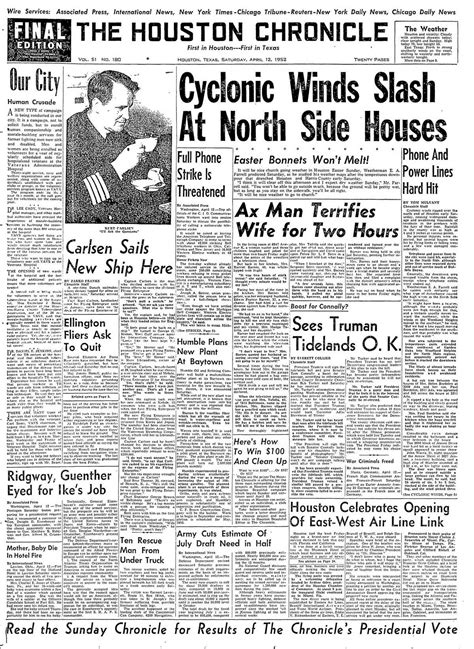 This Day In Houston History April 12 1952 High Winds Sweep Houston Area