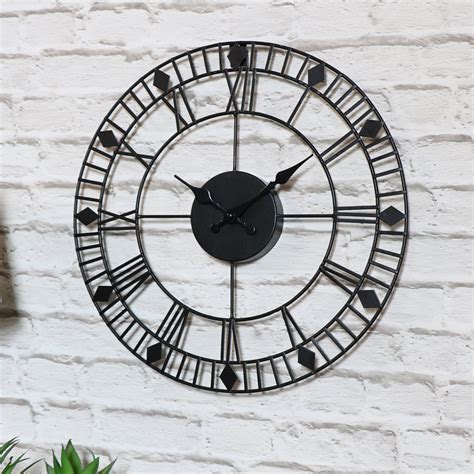 Black Skeleton Wall Clock Windsor Browne