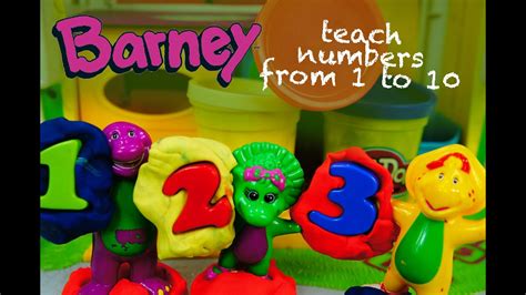 Barney Teach Numbers 1 To 10 With Play Doh Barney Enseñar Números Uno