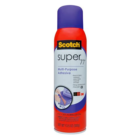 Scotch Super 77 Spray Adhesive Multi Purpose 135 Oz 1 Can Walmart
