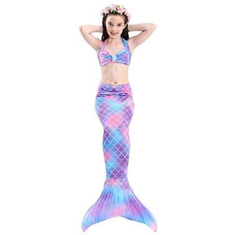 Pcs Girls Swimsuit Mermaid Tails For Swimming Princess Bikini Bathing