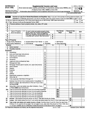 Here's a short video to teach. 2013 Form IRS 1040 - Schedule E Fill Online, Printable ...