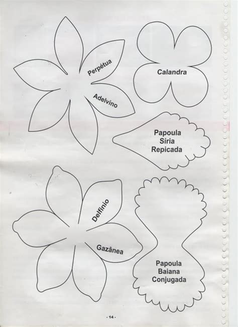 Moldes De Flores Para Imprimir Desenhos Ideias E Como Fazer