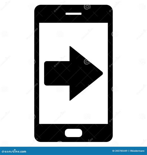 Right Arrow And Smartphone Stock Vector Illustration Of Forward