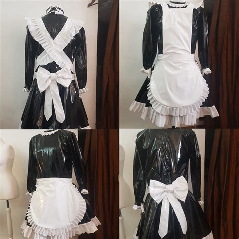 Pvc Maids Dress With Two Aprons Made Be Me At Uk A