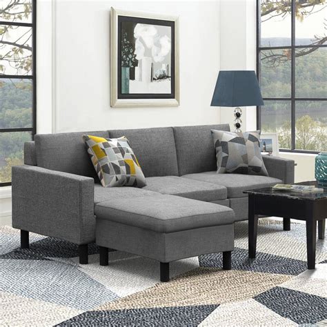 Latitude Run Convertible Sectional Sofa With Reversible Chaise L