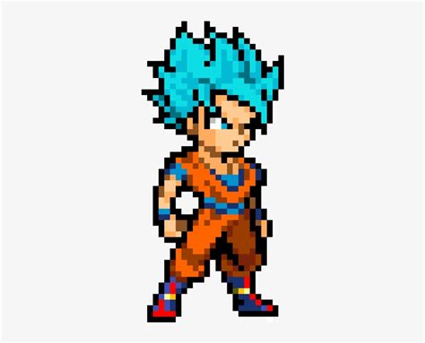 Goku Blue Pixel Art Dibujos En Cuadricula Dibujos Pixelados Arte Pixel