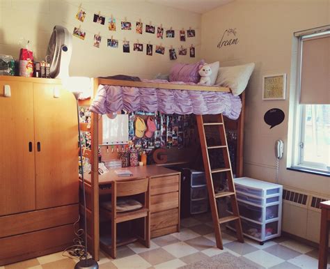 My Purple Dorm Room At Quinnipiac Lofted Bed Twine Pictures Love