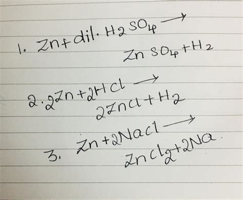 What Happens When Zinc Granules Are Treated With Dilute Solution Of