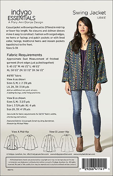 Designs Sewing Pattern For Swing Jacket CareenaCadan