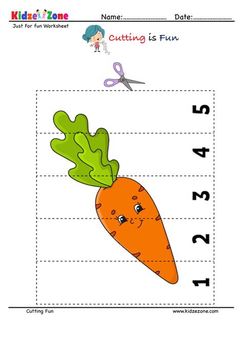 Cutting And Pasting Activity With Carrot Kidzezone