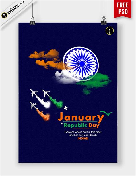 Free India Republic Day Poster 26 January Design Templates Psd Indiater