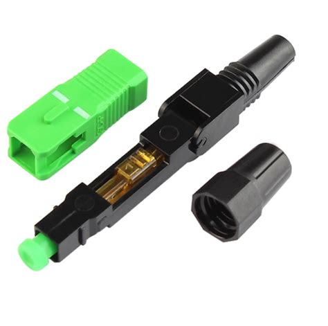 FTTH Sc APC Single Mode Fiber Optic Sc APC Quick Connector Cost Effective Fiber Optical Fast