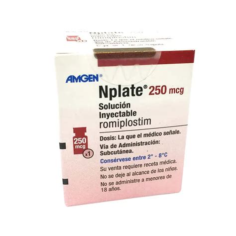 Nplate Romiplostim 250 mcg 0 5 mL Precio México