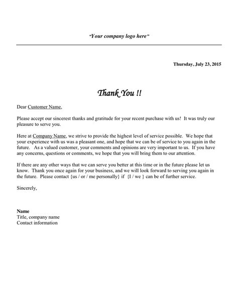 This client template can be used for good customer service and shows the meaning of valued customers. Customer Thank You Letter in Word and Pdf formats