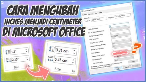 Cara Mengubah Inches Menjadi Centimeter Di Microsoft Office RAPICOMP