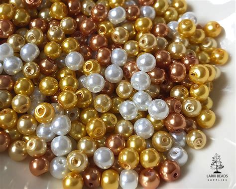 Small Round Glass Beads For Jewelry 4mm Pearlized Glass Etsy