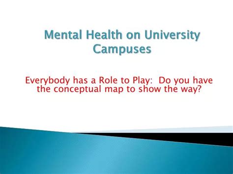 Ppt Mental Health On University Campuses Powerpoint Presentation