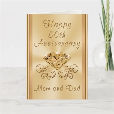 Personalized 50th Anniversary Card For Parents