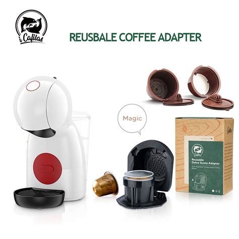 Icafilas Adapter For Nescafe Dolce Gusto Genio S Plus Maker With Nespresso Capsule Holder For