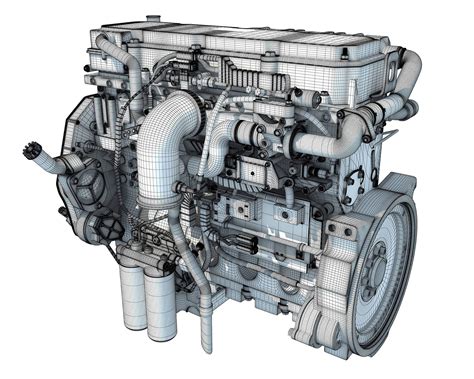 Industrial Diesel Engine 3d Model By 3d Horse