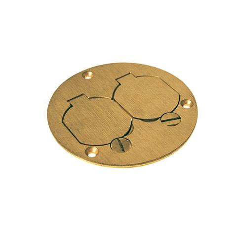 Raco Round Floor Box Duplex Brass Cover With Lift Lids 6249 The Home