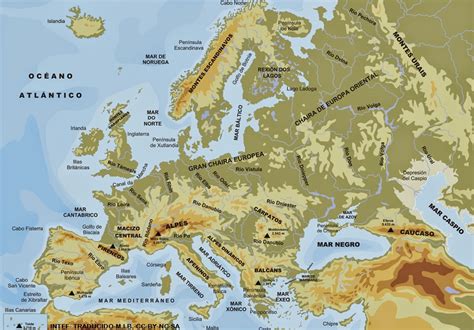 Mapas FÍsicos De Europa Recurso Educativo 782481 Tiching