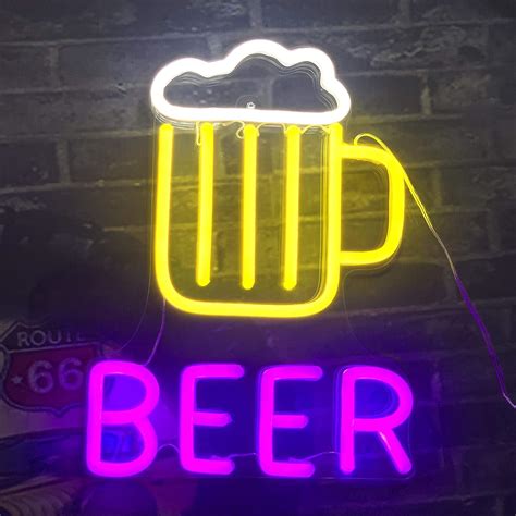 Home And Garden Plaques And Signs Game Room Led Neon Bar Sign Home Light Up