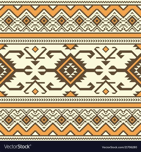 Tribal Ethnic Seamless Pattern Geometric Design Vector Image
