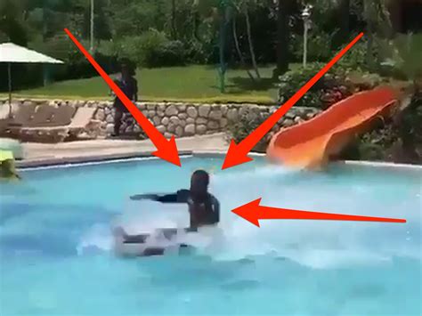 Viral Video Of Guy Who Goes Down Water Slide And Puts His Shirt On