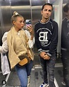 Pregnant Dani Dyer and boyfriend Sammy Kimmence look loved-up in lift ...