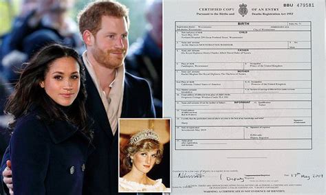 Meghan Markle Erases First Names From Archie S Birth Certificate In 2021 Birth Certificate